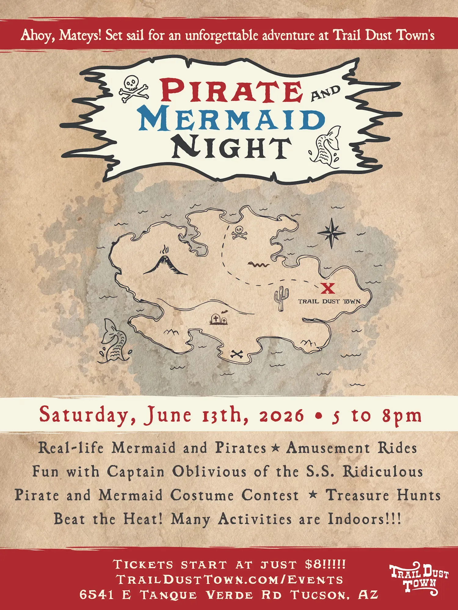 Trail Dust Town flyer for 90s Country Night