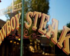 Cowboy Steak Sign